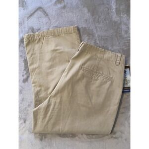 NWT Columbia Capri Pants Sz 16 Tan Chino Cotton Casual Cropped Outdoor Travel